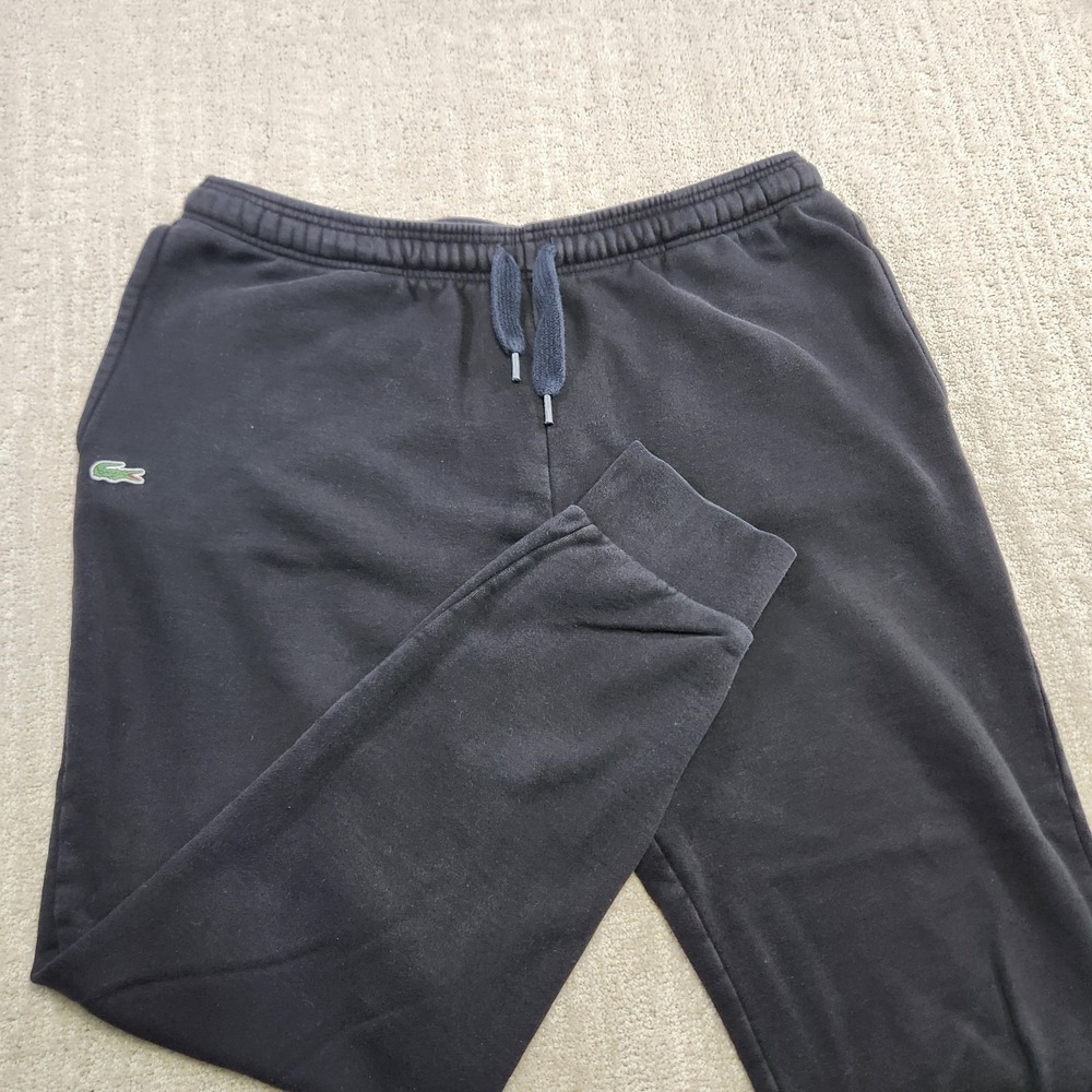 Lacoste Sport Joggers Men XXL Black Fleece Cotton Blend‎ Wealth Sweatpants